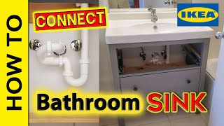 How to connect IKEA bathroom sink to the drain [upl. by Adianes958]