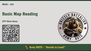 Basic Map Reading  MSL101 Lesson 04  ROTC [upl. by Weidman]