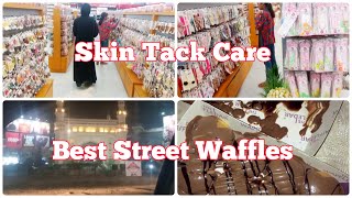 Skin Take care  Best Street Waffles  Moonakhan  Familyvlog  vlog [upl. by Enelrahc]