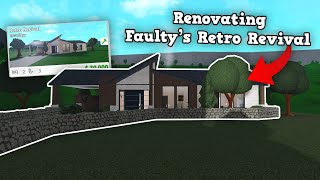 I Renovated Faultys Retro Revival Prebuilt House in Bloxburg [upl. by Brittney442]