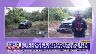 Camioneta se accidenta en Taulabé Comayagua y deja tres heridos [upl. by Ame]