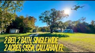 2acre property with 2bed 2bath singlewide in Callahan 199k [upl. by Ennayhc]