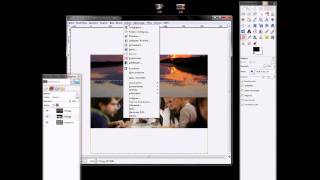 GIMP TUT Weicher Übergang zweier Ebenen HD [upl. by Dnalrag]