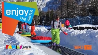 Family Park Folgarida giocare sulla neve in Val di Sole in Trentino [upl. by Wilkie]