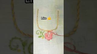 easy embroidery satin flower stitch 🪡 ytstudio ytshorts shorts aamnu stitching 🥰 [upl. by Aninep]