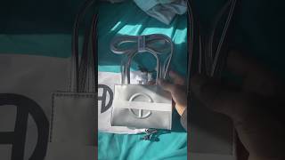 silver mini Telfar bag unboxing ✨ telfar [upl. by Onstad]