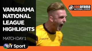 Vanarama National League Highlights Show  Match Day 1 [upl. by Avera]