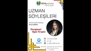 Deneyimsel Oyun Terapisi  Uzman Klinik Psikolog Derya ŞENEL [upl. by Mars]