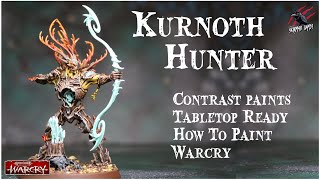 HOW TO PAINT SYLVANETH KURNOTH HUNTER  STEP BY STEP CONTRAST PAINTS  Warhammer Warcry Miniature [upl. by Carlynn]