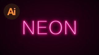 Learn How to Create a Neon Text Effect in Adobe Illustrator  Dansky [upl. by Lrak]