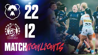 COMEBACK WIN AT SHAFTESBURY PARK  Highlights Bristol Bears Women vs Exeter Chiefs Women [upl. by Neeroc]