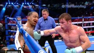 Canelo Alvares KOs James KIrkland in Super Extreme Slow Motion [upl. by Eikcin211]