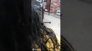 Keratin treatment processpermanent hair straighteningcomplete hair chemical workyoutube shorts [upl. by Aliak510]