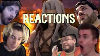 SEPHIROTH SMASH ULTIMATE REVEAL REACTION MASHUP xQc Ludwig Dunkey Leffen Alpharad Corevix and MORE [upl. by Ekram848]