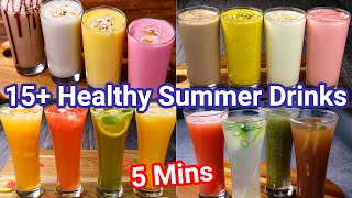 15 Healthy Refreshing Summer Drinks Recipes in 5 Mins  Cooling Summer Beverages in Minutes [upl. by Jena841]