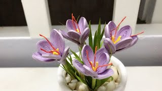 ABC TV  How To Make Saffron Crocus Flower  Paper Quilling  Craft Tutorial [upl. by Eelak]