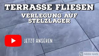 Terrasse Fliesen  Verlegung auf Stelzlager [upl. by Eynttirb]