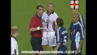 Beckham Red Card v Argentina 1998 [upl. by Ahsoym]