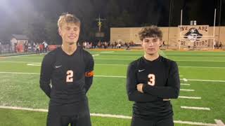 Wheelersburg’s Miller McKenzie and Brody Wilburn discuss win over Minford [upl. by Enneira]