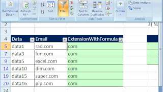 Excel Magic Trick 338 Extract Records By Email Extension [upl. by Airdnaid370]