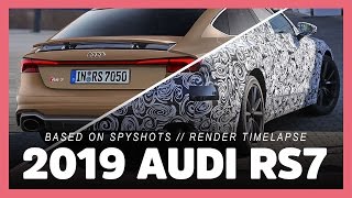 this is the 2019 Audi RS7 based on spy images photoshop render timelapse preview [upl. by Emelia]