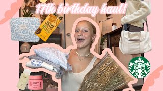 17TH BIRTHDAY HAUL clothes  skincare etc amp school clothing haul [upl. by Denice]