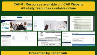 CAF 01 Resources available on ICAP Website Books Past papers Solutions Examiner comments etc [upl. by Yennaiv524]