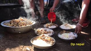 Magar kham food party celebrations day marriage ceremony system dipawoli in Nepal [upl. by Lihcox311]