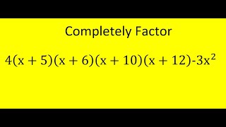 Exceptionally difficult factoring problem made relatively straightforward by a cute substitution [upl. by Lucine]