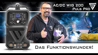 STAHLWERK ACDC WIG 200 Puls Pro  das multifunktionale WIGSchweißgerät  wichtigsten Funktionen [upl. by Ayanad235]