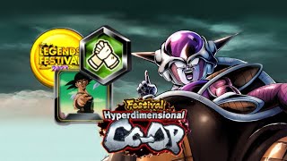 GET LEGENDS FESTIVAL MEDALS HOW TO BEAT HYPERDIMENSIONAL COOP VS FIRST FORM FRIEZA DB LEGENDS [upl. by Akilegna657]