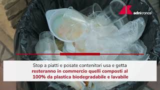 Rivoluzione green stop alla plastica monouso da domani [upl. by Hildegarde210]