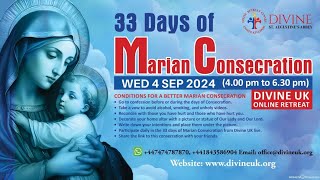 LIVE Marian Consecration  Day 30 4 September 2024 Divine UK [upl. by Shawnee]