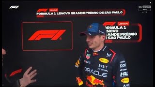 Max Verstappens Incredible Comeback from Last to First  Brazil GP 2024 PostRace Interview [upl. by Einotna383]