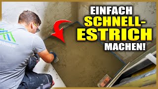 Einfach SCHNELL ESTRICH machen  So geht es  AUSBAUVLOG 07  Home Build Solution [upl. by Kallista]