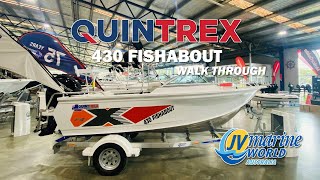 Quintrex 430 Fishabout  Walk Through [upl. by Oyek405]