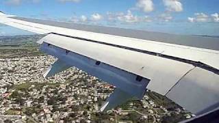 BGI Caribbean Airlines 737800 Landing Bridgetown Barbados Boeing [upl. by Herzig]