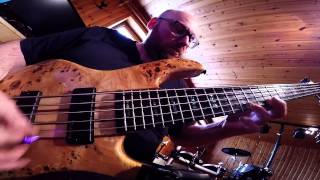 Europe  The Final Countdown guitar solo performance on bass w tabs [upl. by Honig222]