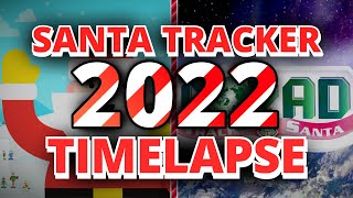 Santa Tracker Timelapse 2022  NORAD amp Google [upl. by Taffy]