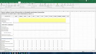 Papel de trabajo de ISR personas físicas actividad empresarial utilizando fórmulas de Excel [upl. by Nedrob]