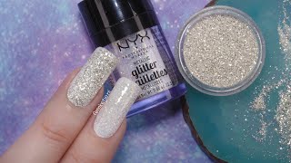 ✨ How To Apply Loose Glitter To Your Nails Super Easy DIY Technique  femketjeNL [upl. by Hughes]