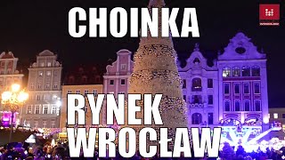 Zapalenie światełek na wrocławskiej choince w Rynku choinka rynek Wrocław [upl. by Esidnak591]