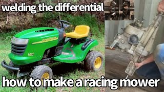 How to make a racing lawn mower and how to weld the differential ITCreations [upl. by Otsirave]