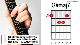 Gmaj7 Guitar Chord Lesson  Easy Major 7th Tutorial [upl. by Jesh852]