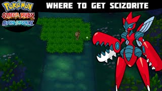 Pokémon Omega Ruby and Alpha Sapphire  SCIZORITE LOCATION Where to find Tutorial [upl. by Salmon]