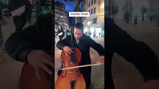 Cellist plays Txoria txori in Bilbao celloshorts musica music cello [upl. by Ydnyl]