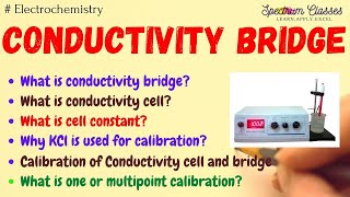 What is cell constant conductivity cell conductivity bridge  Principle of conductivity [upl. by Atsyrhc53]