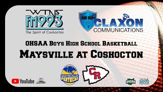 Maysville at Coshocton  OHSAA Boys Basketball from FM 993 WTNS [upl. by Kenwee380]