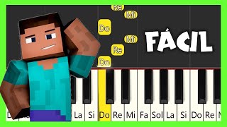 MINECRAFT  SWEDEN  PIANO TUTORIAL  PIANO FÁCIL CON NOTAS [upl. by Whalen]