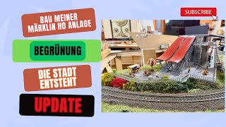 Eine Märklin H0 Anlage entsteht  Die ersten Gärtner waren da  Es geht los mit dem Bau der Stadt [upl. by Ykcor]